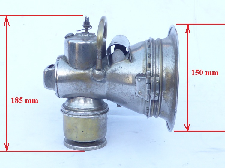early motorcycle acetylene lamp