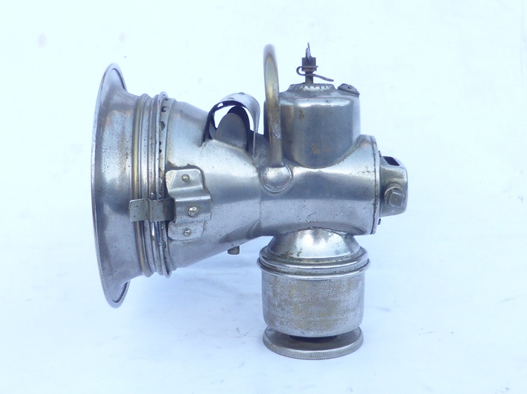 early motorcycle acetylene lamp
