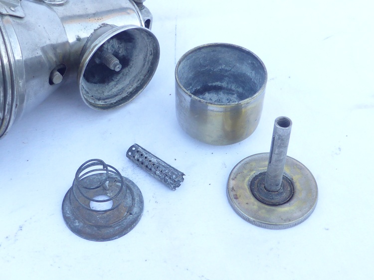 early motorcycle acetylene lamp