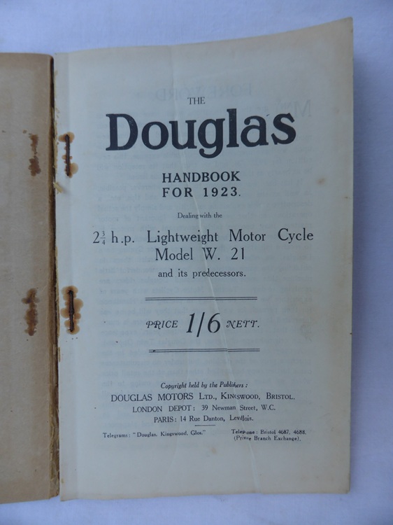 Douglas handbook 1923